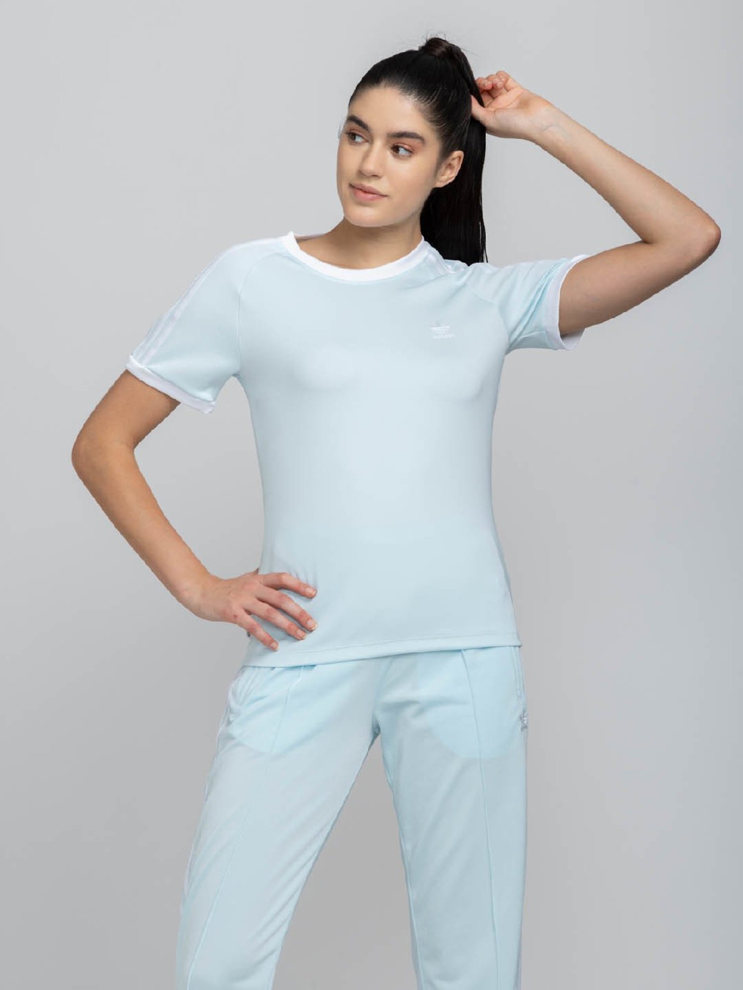 Adidas Originals Sky Blue Printed T-Shirt