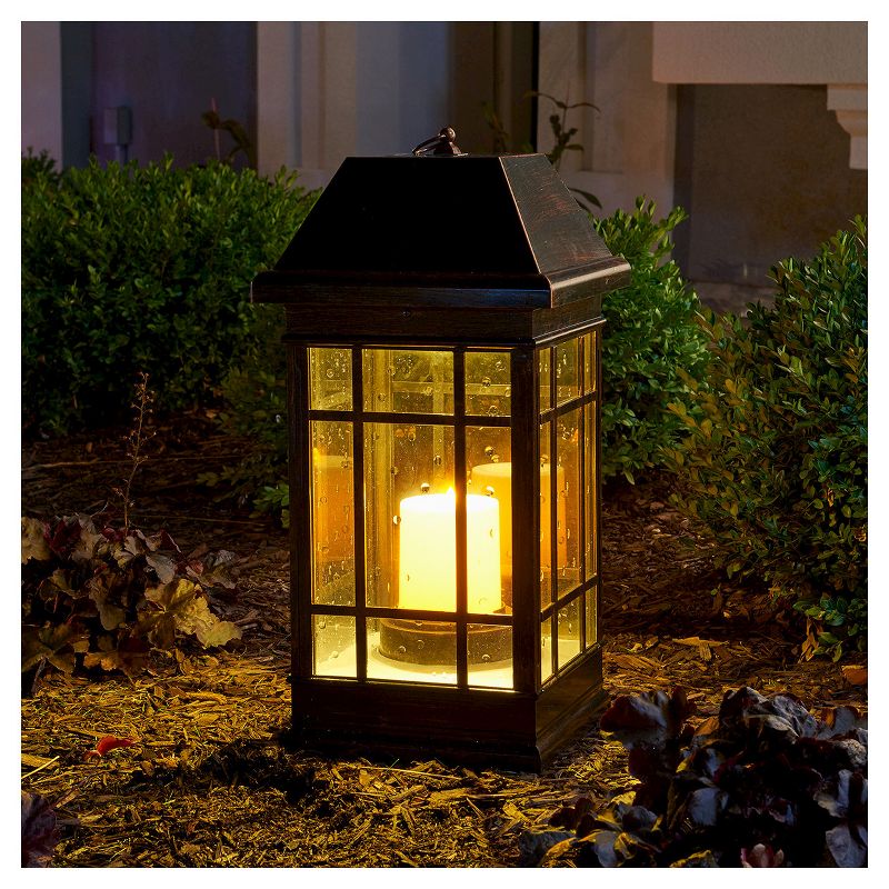 San Rafael 24" Estate Solar Mission LED Outdoor Lantern - Antique Bronze
