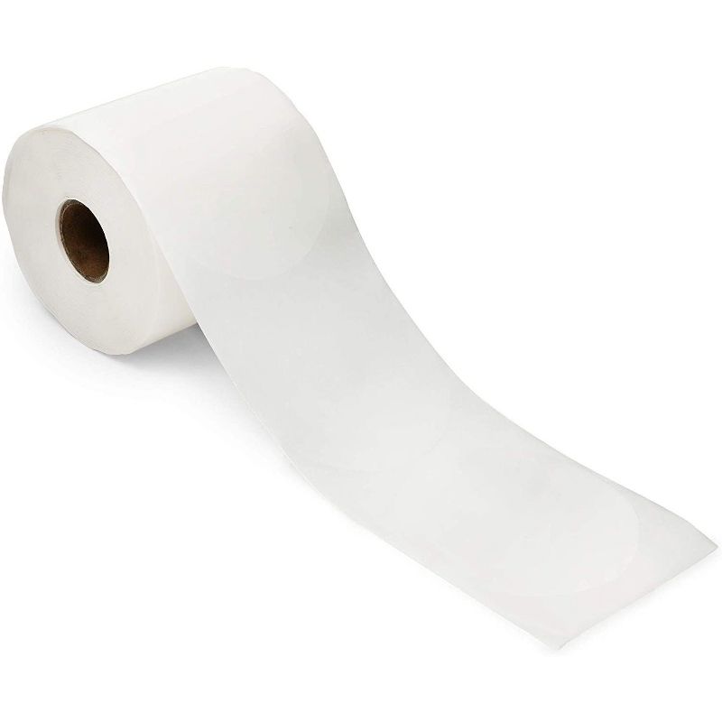 Stockroom Plus 500-Pack Blank Clear Round 3-Inch Stickers Labels, Envelope Seals