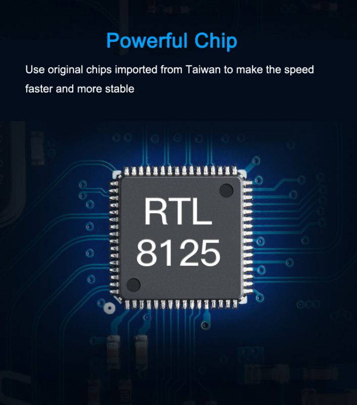 RTL8152 Chipset Gaming PCIE Card PCI Express 2500Mbps Gigabit Network Card 100/1000M/ 2.5G RJ45 PCIe Network Adapter