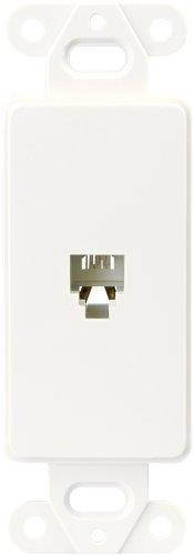 Decorator Telephone Jack Flush White Cooper Wiring Devices 3560-4W 078477116685