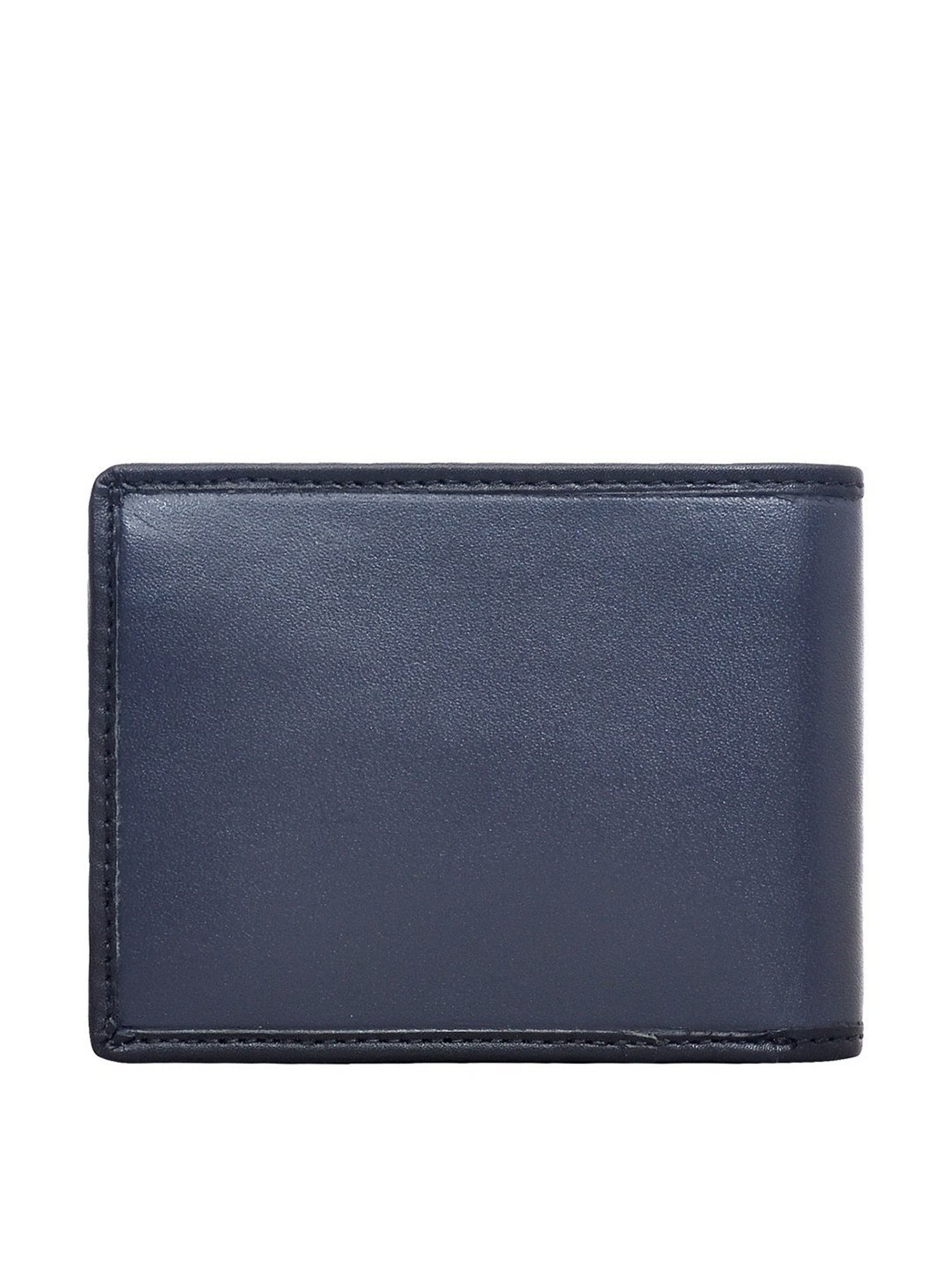 Eske Blue Casual Leather Bi-Fold Wallet for Men