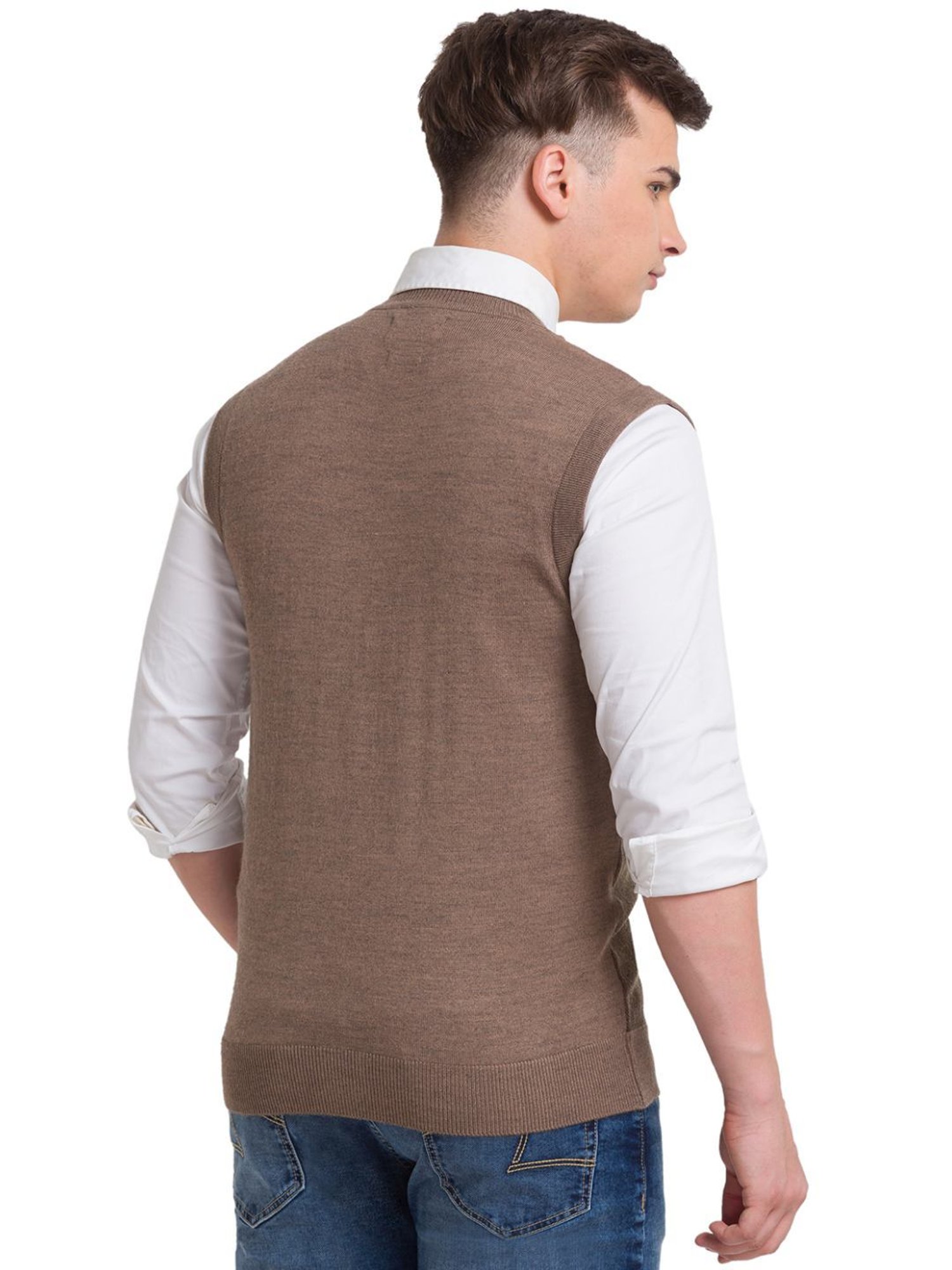 ColorPlus Brown Classic Fit Sweater