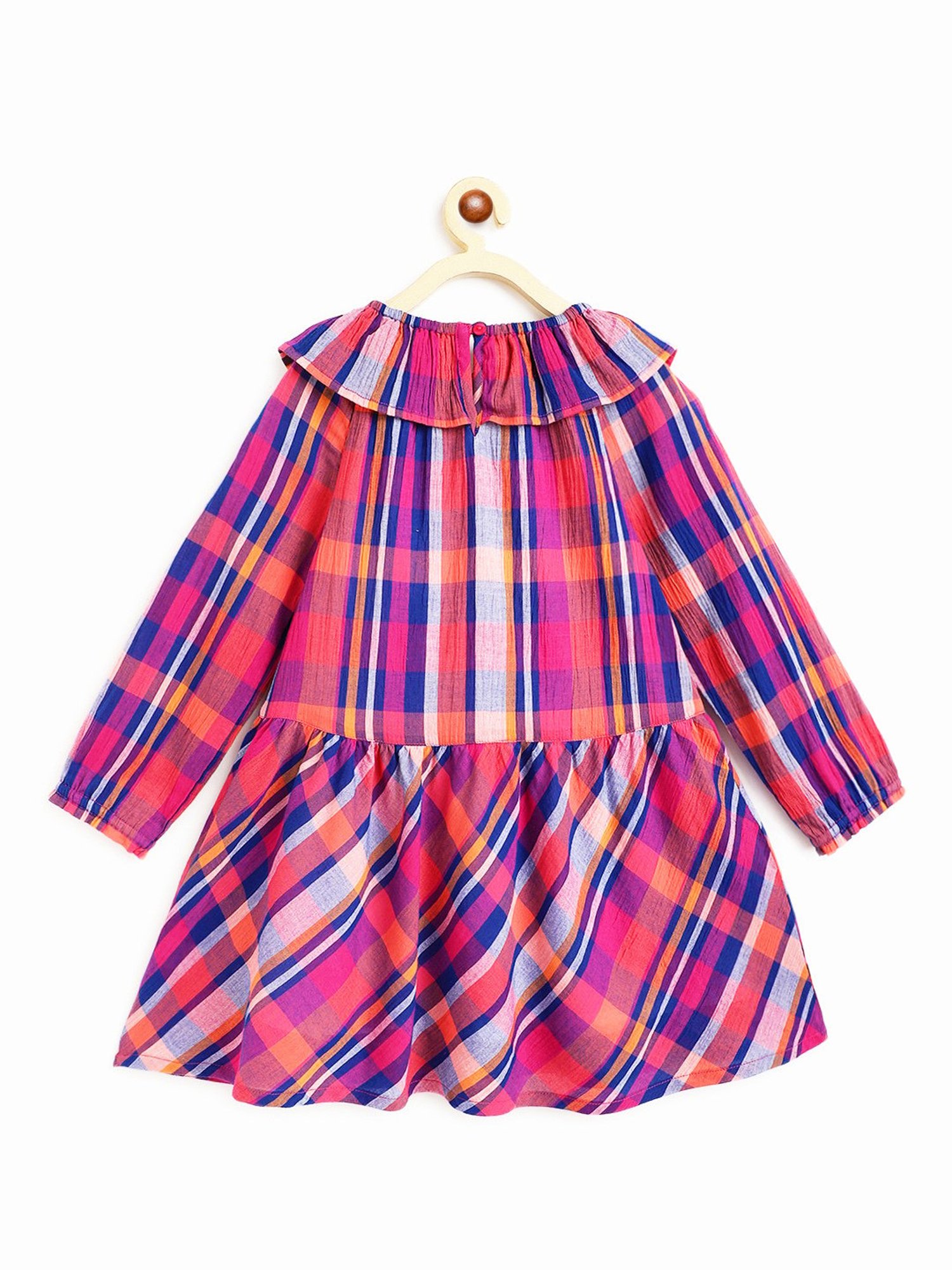 Campana Kids Multicolor Checks Full Sleeves Dress