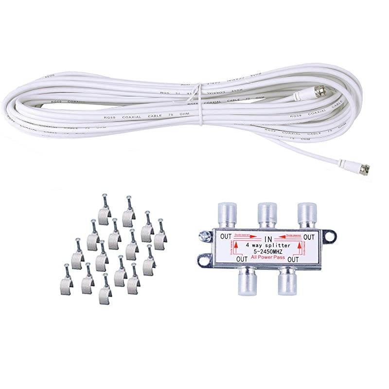 Outdoor HD TV Antenna Strongest Up to 200 Miles Long Range with Motorized 360 Degree Rotation, UHF/VHF/FM Radio with Infrared Remote Control Advanced Design Plus Installation Kit