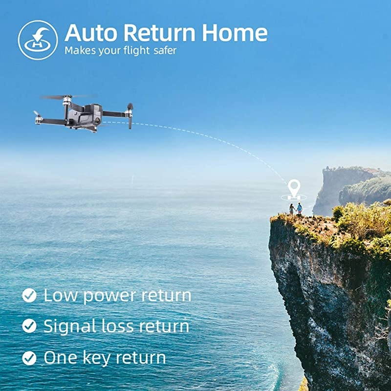 F11 Pro Drones with Camera for Adults 4K UHD Camera Live Video 30 Mins Flight Time with GPS Return Home Brushless Motor-Black(1 Extra Battery + Carrying Case)