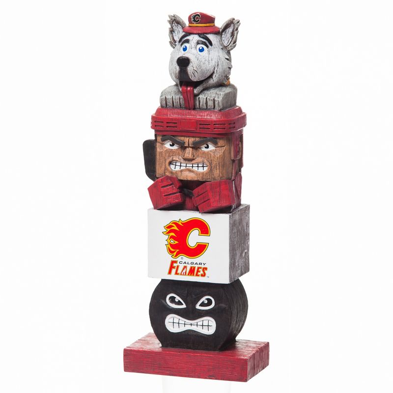 Evergreen Team Sports America NHL Calgary Flames FigurineTiki Totem, Team Colors, One Size