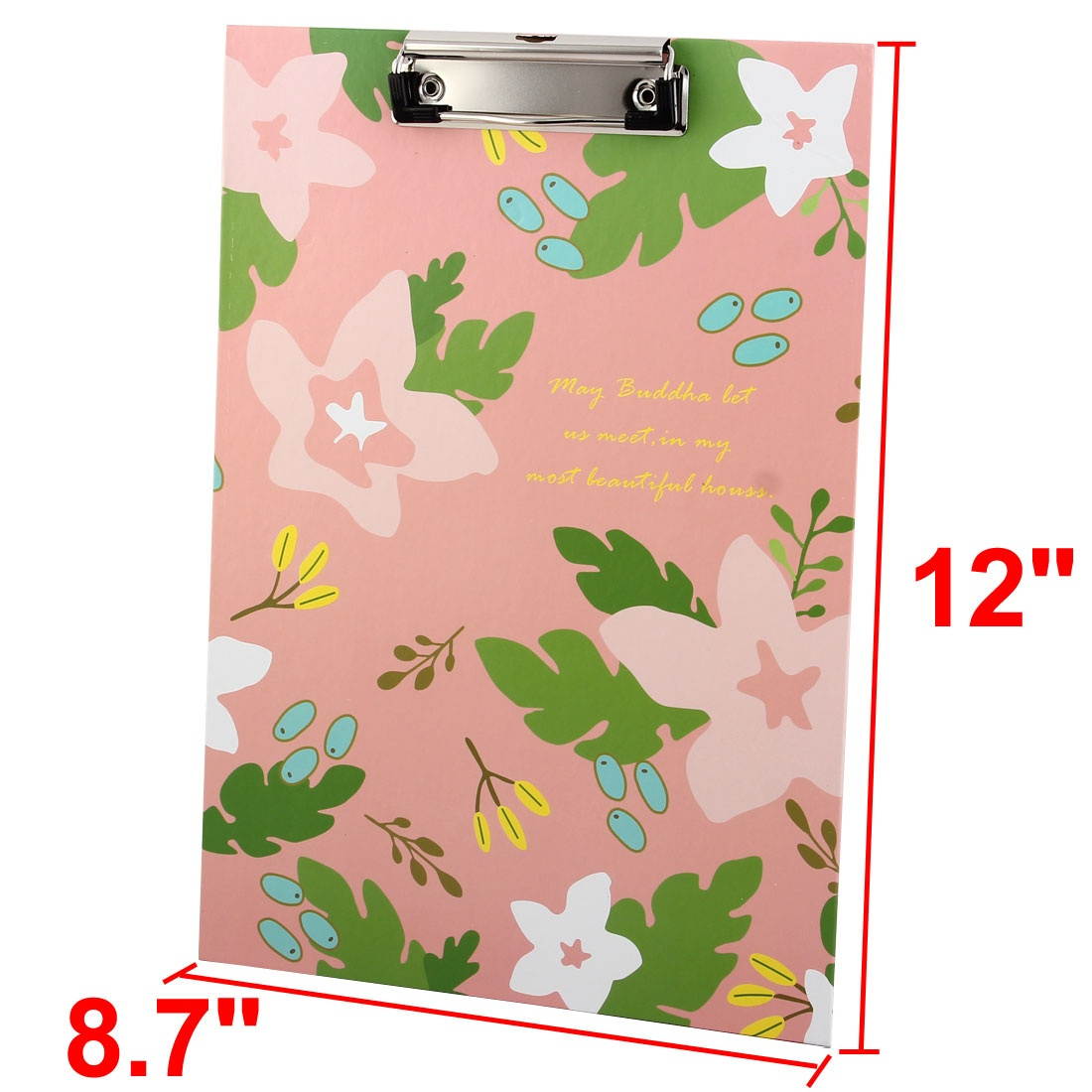 Office School Wooden Plant Pattern Clipboard Hardback File Clip Board Filing