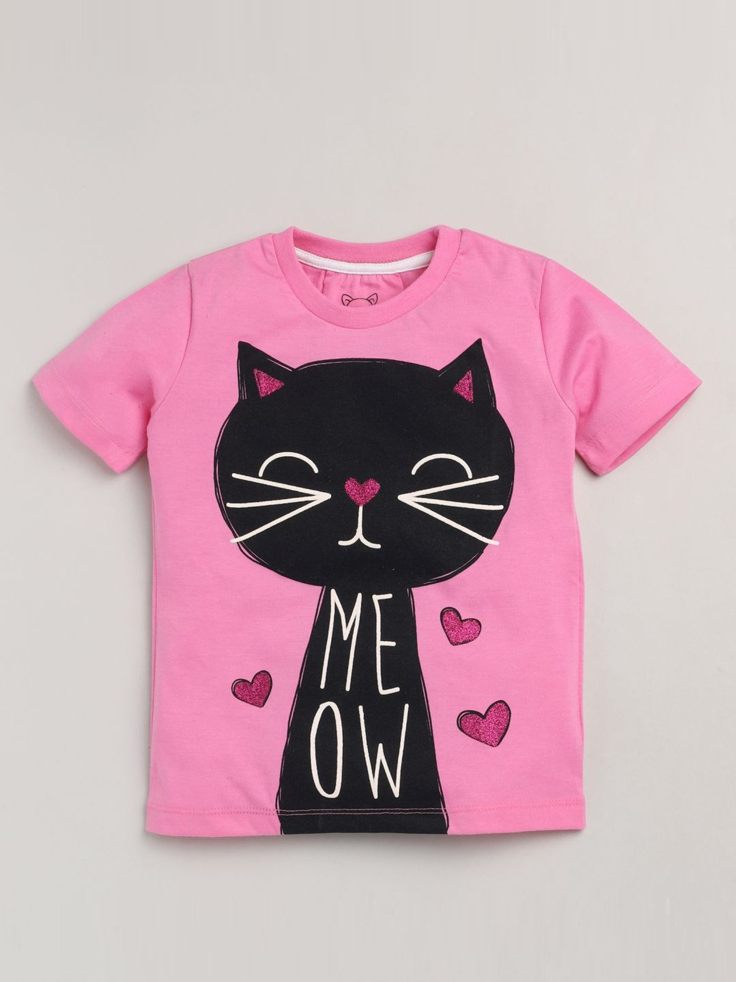 Lazy Shark Kids Pink Printed T-Shirt & Shorts