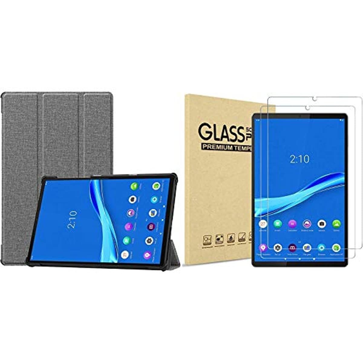 ProCase Lenovo Tab M10 FHD Plus Case 10.3 Inch (2020 2nd Gen) Bundle with [2 Pack] ProCase Lenovo Tab M10 FHD Plus 10.3 Inch Screen Protector TB-X606F TB-X606X