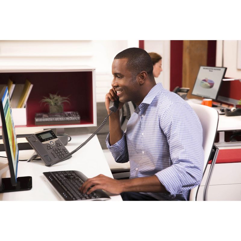 Cisco 7841 IP Phone - Wall Mountable - 4 x Total Line - VoIP - Caller ID - SpeakerphoneEnhanced User Connect License, Unified Communications Manager