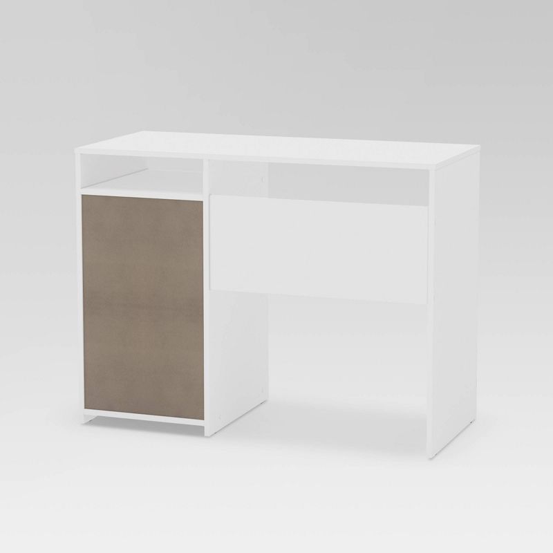 Bristol 3 Drawer Writing Desk with Shelf White - Chique