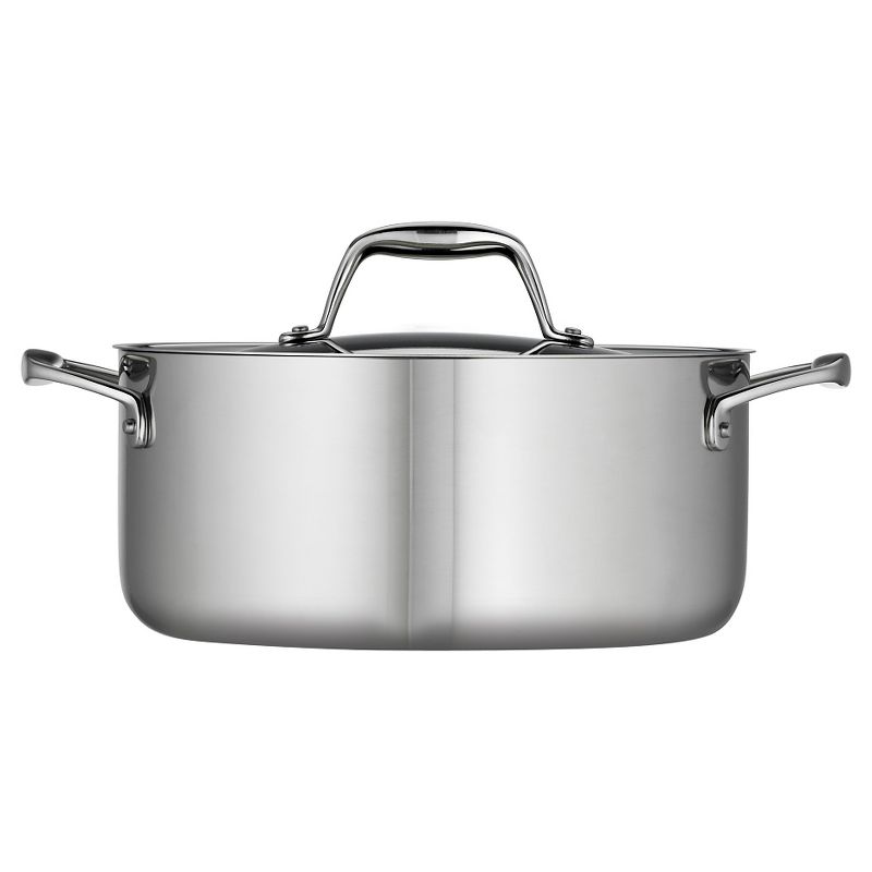 Tramontina Gourmet Tri-Ply Clad Induction-Ready Stainless Steel 5 QT. Covered Dutch Oven