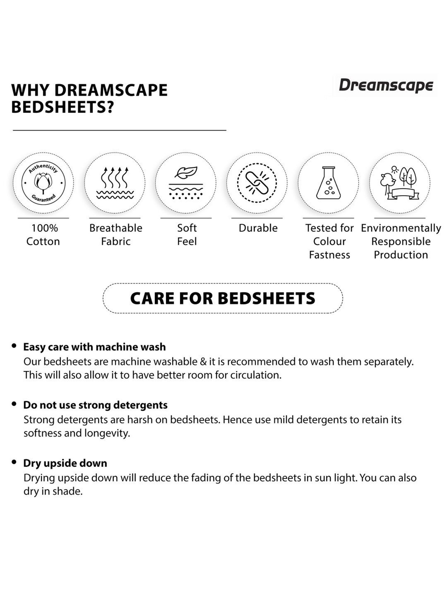 Dreamscape Floral White 300 TC Cotton King Bedsheet with 2 Pillow Covers