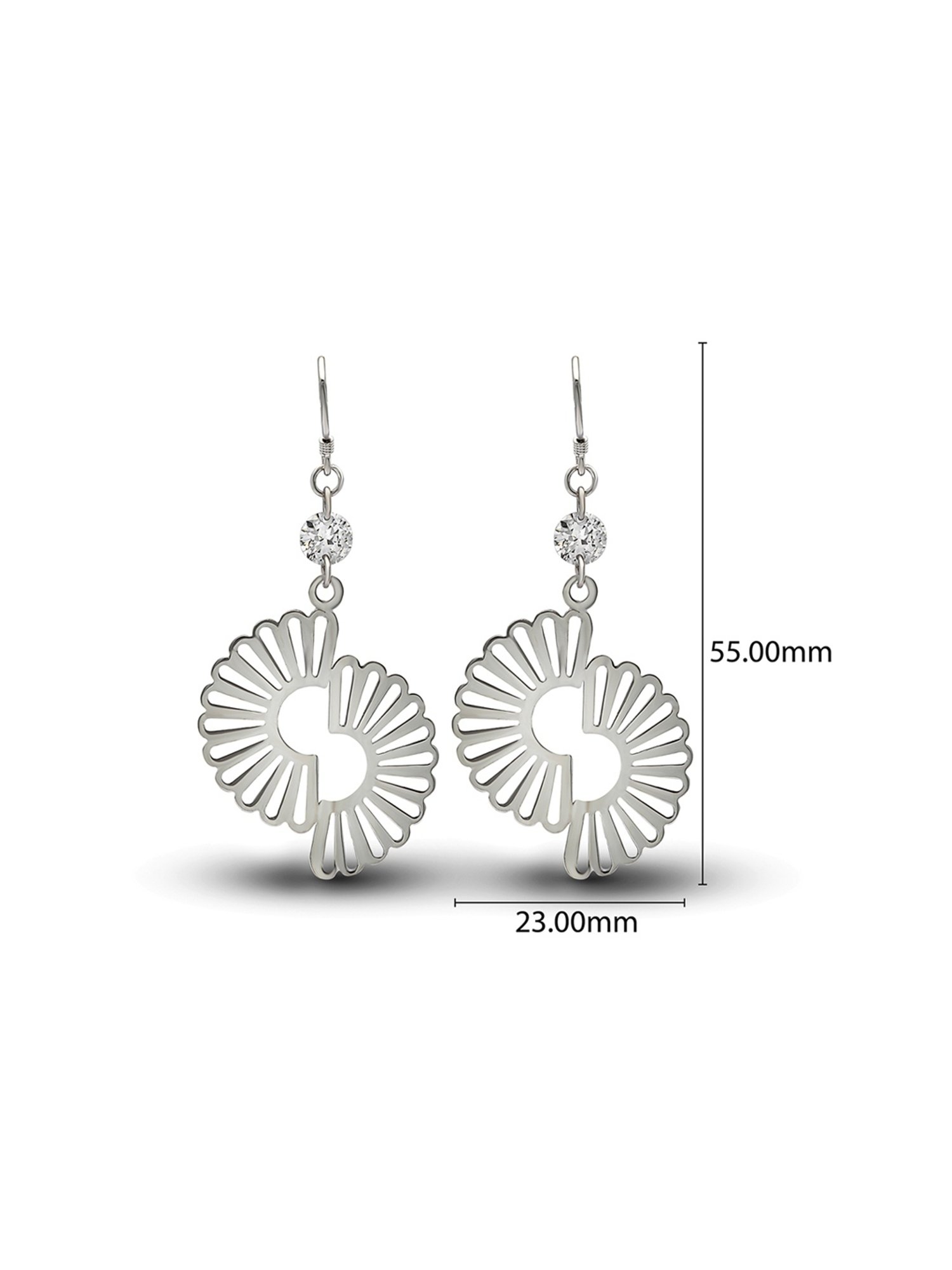 Silberry 92.5 Sterling Silver Beauty Dangler Earrings for Women