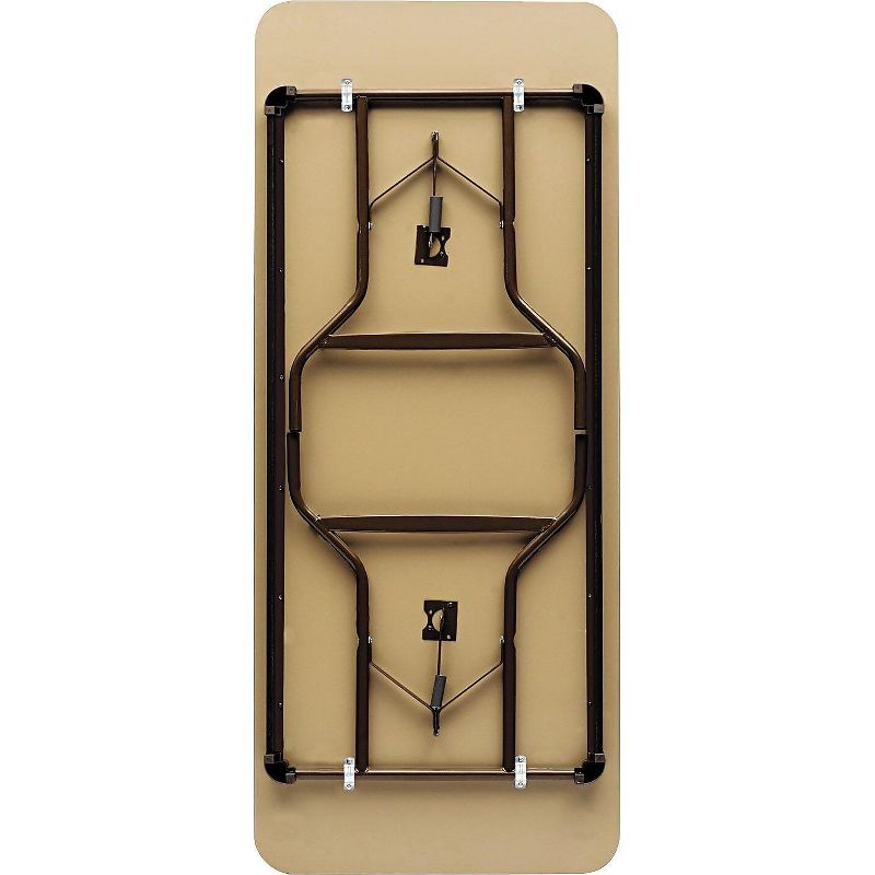 Iceberg Economy Wood Laminate Folding Table Rectangular 48w x 24d x 29h Walnut 55304