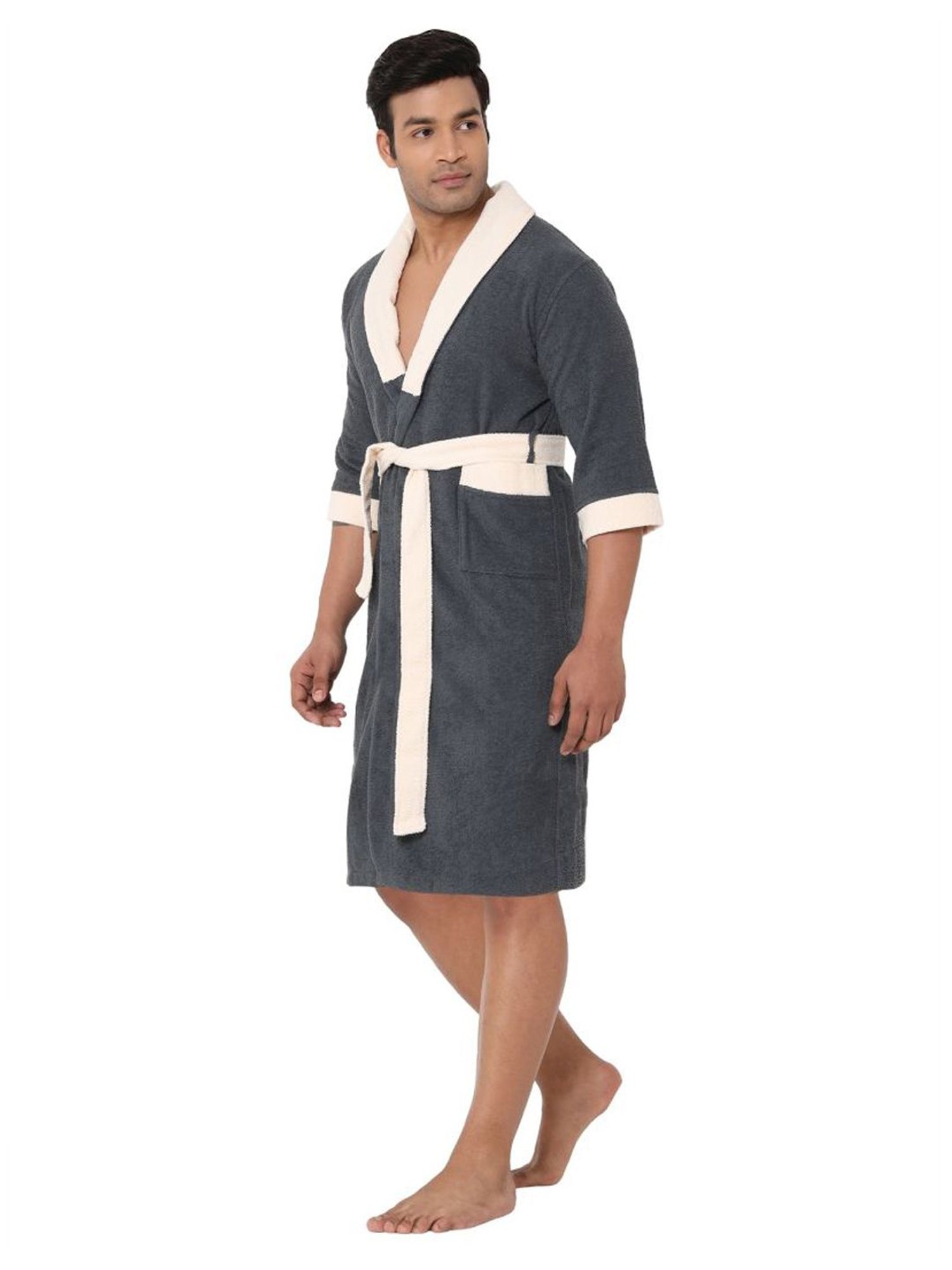 Spaces CLOUDZ Grey Cotton 300 GSM Bathrobes - Set of 1