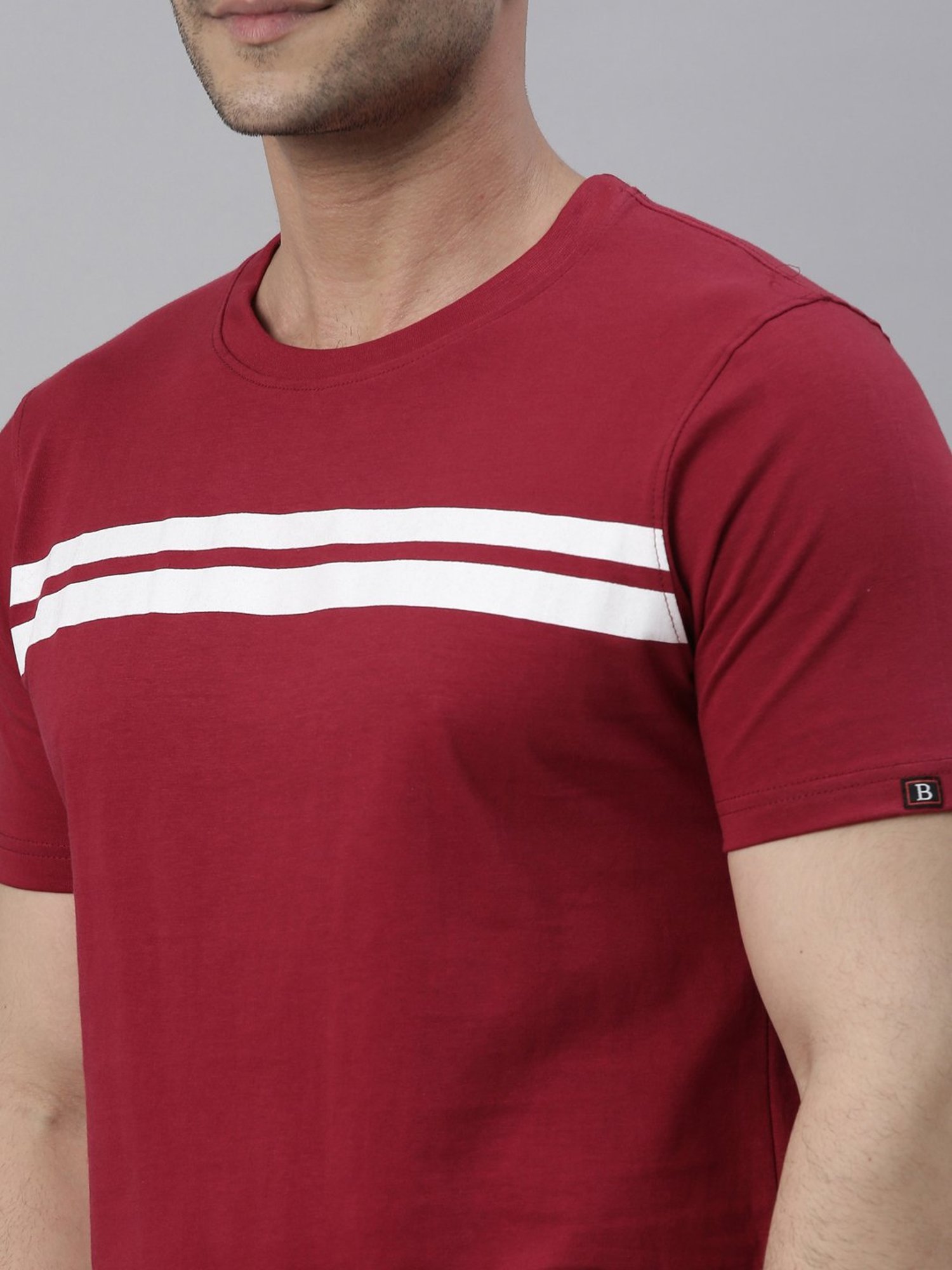 Bushirt Maroon Cotton T-Shirt & Shorts Set