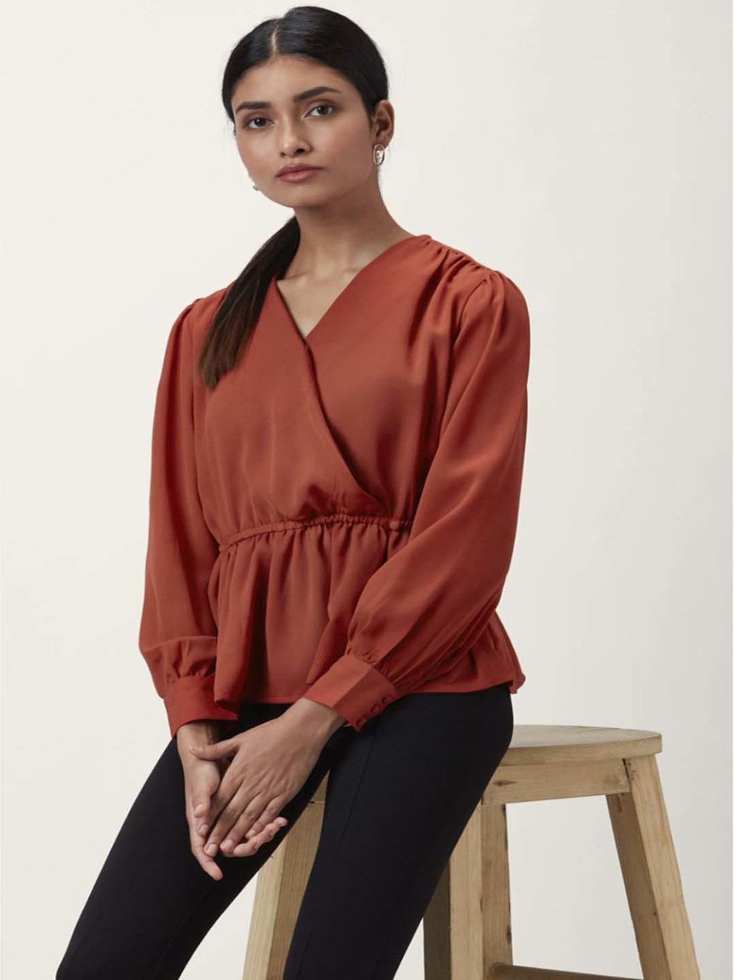 Annabelle by Pantaloons Rust Printed Top