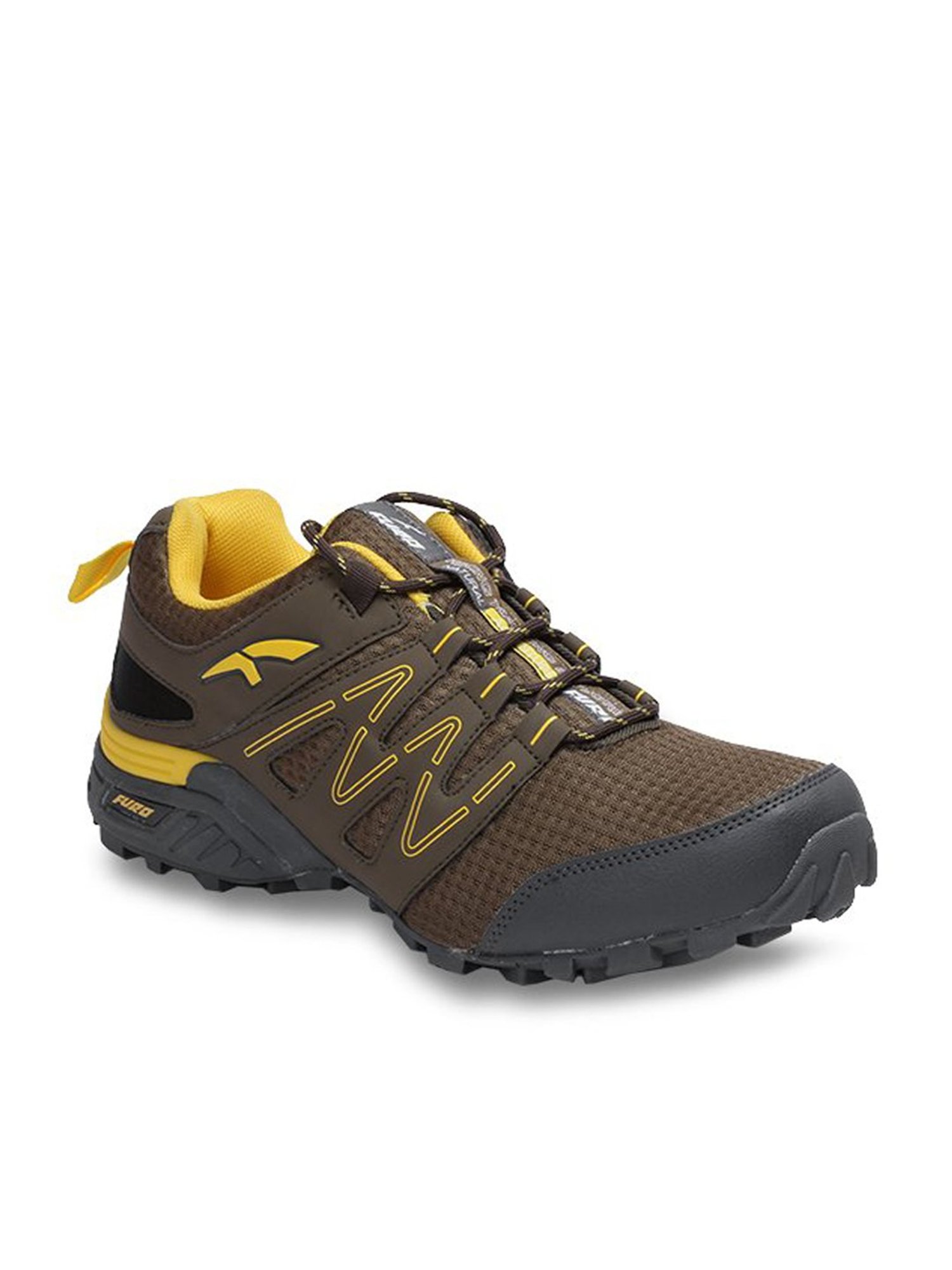 Furo by Red Chief Men's Brown & Yellow Hiking Shoes