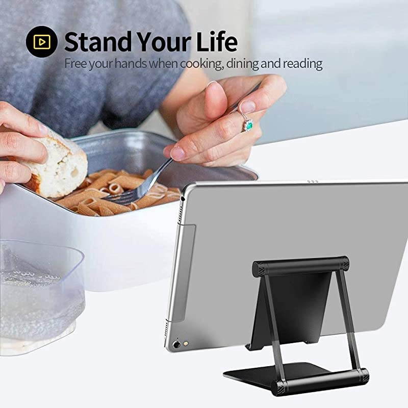 Phone Stand Adjustable Phone HolderAluminum Alloy Fully Foldable Dock Cradle for DesktopCompatible with All Android SmartphoneMobile Phone 11 Pro XS Max XrSwitch Tablets 710quot Black