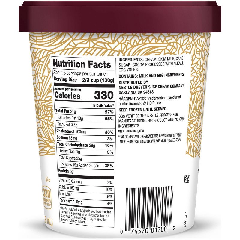 Haagen Dazs Choco Ice Cream - 28oz