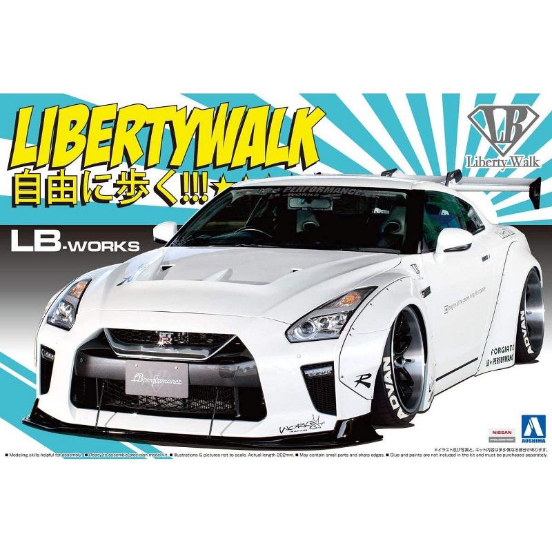 Aoshima 55908 Liberty Walk LB-Works R-35 GT-R Type 1.5 1/24 Scale Model Kit