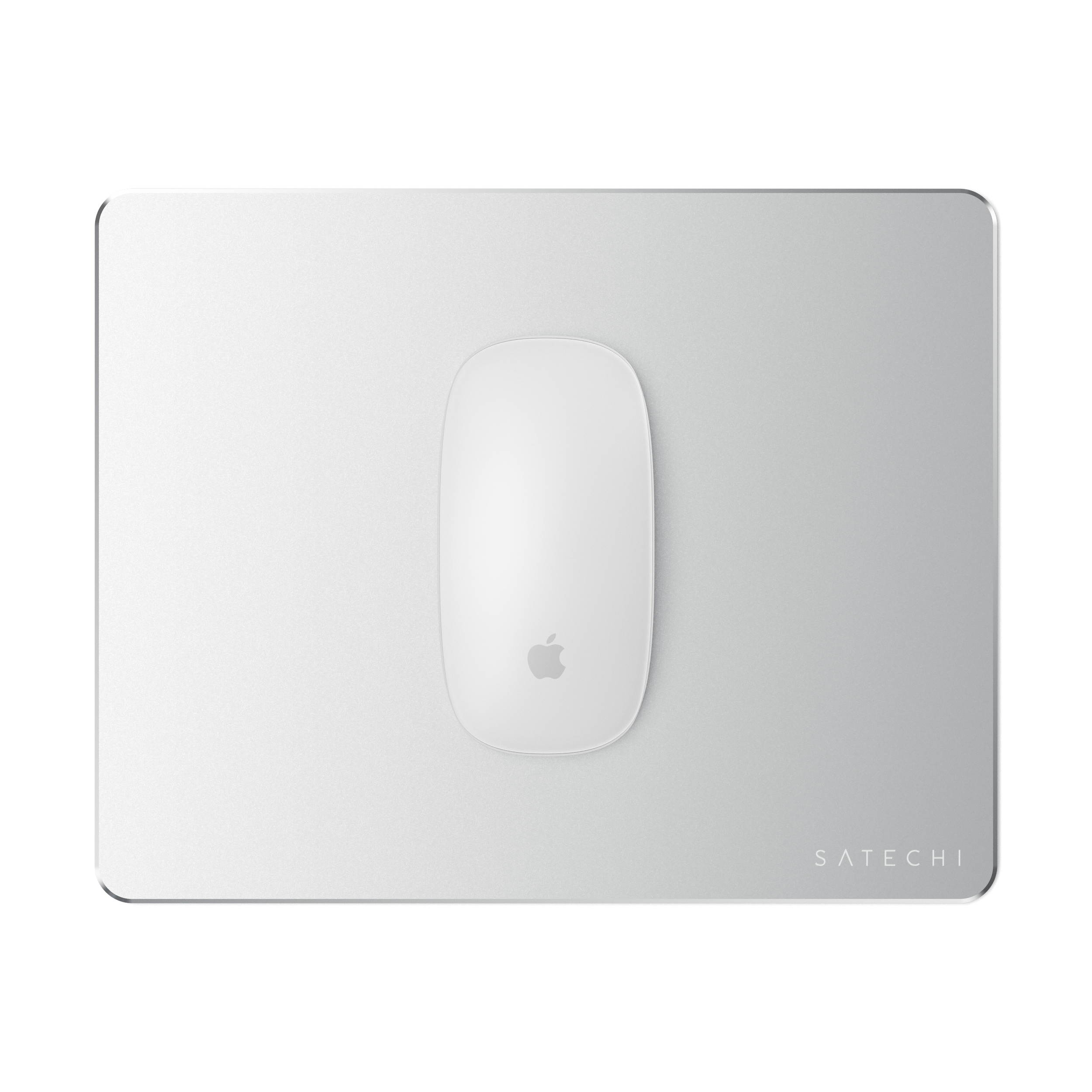Satechi Aluminum Mouse Pad with Non-Slip Rubber Base - Compatible with Computers, Laptops and Desktops
