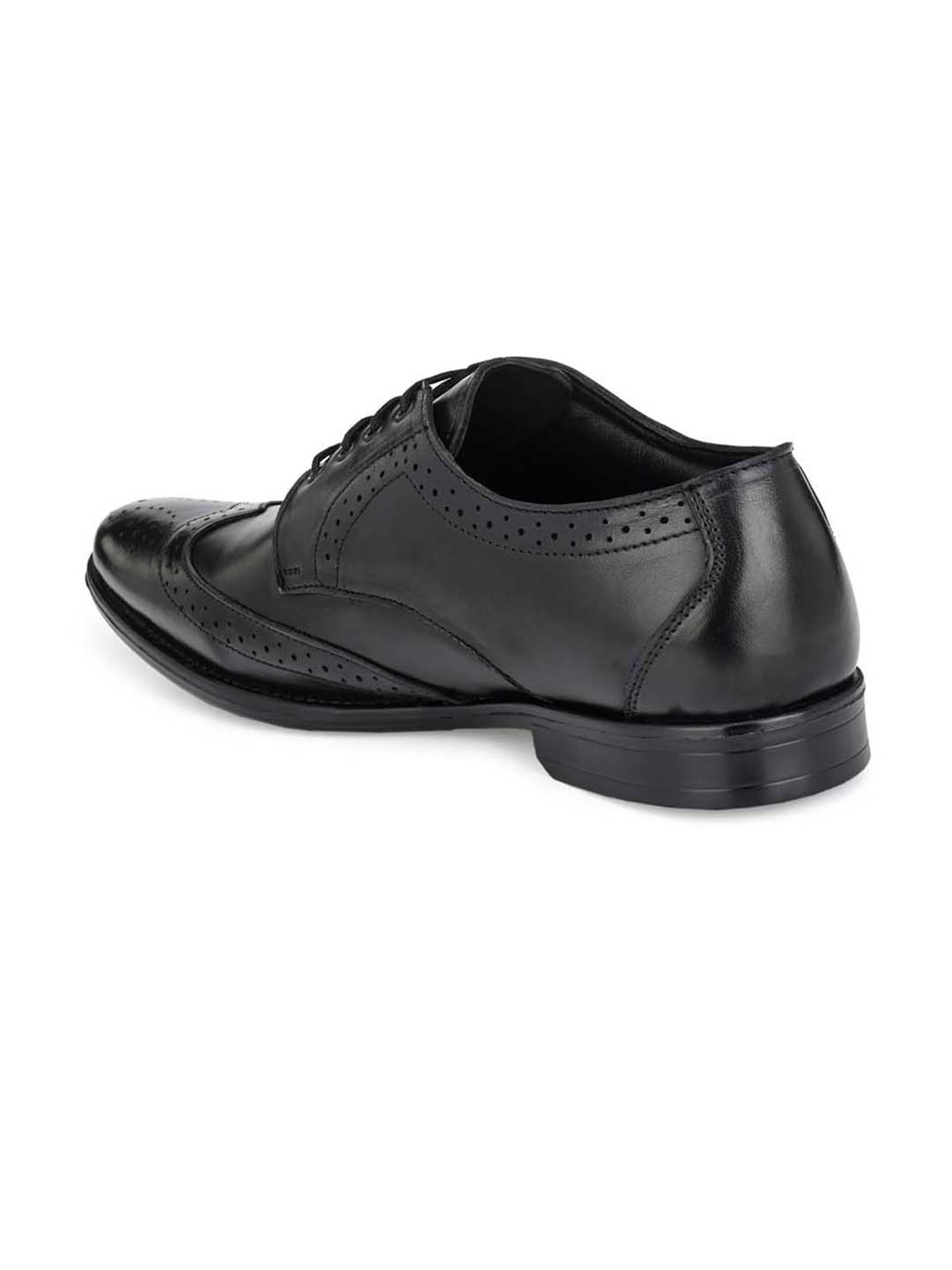 Eego Italy Men's Black Brogue Shoes