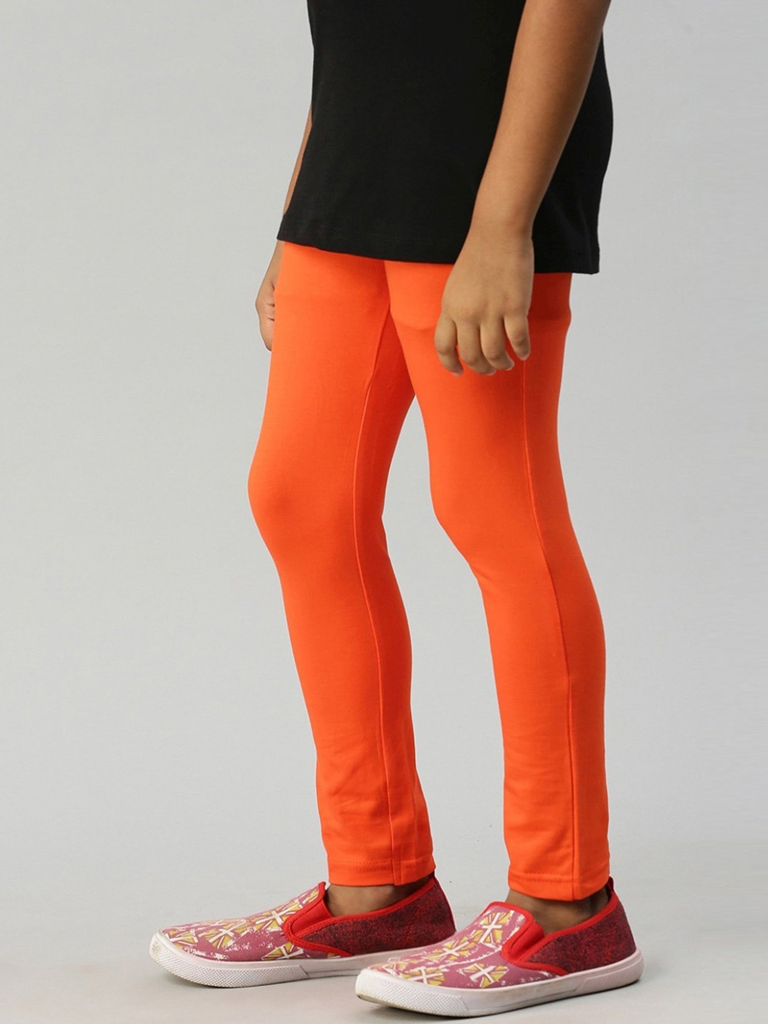 Kryptic Kids Orange Regular Fit Leggings