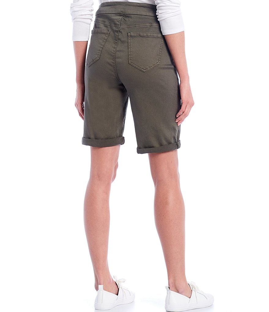Westbound Petite Size the HIGH RISE fit Pull-On Bermuda Shorts