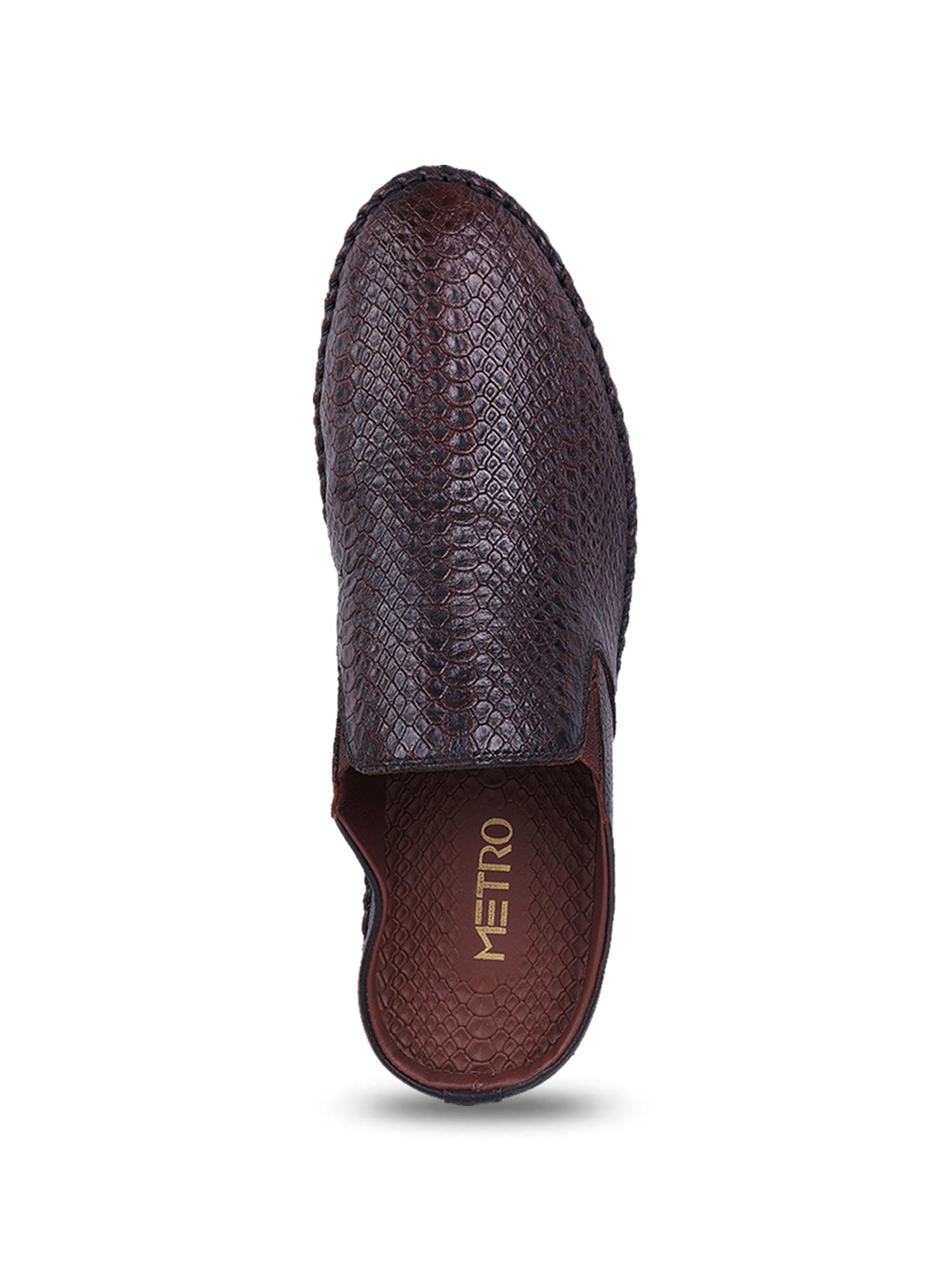 Metro Men's Brown Mule Shoes