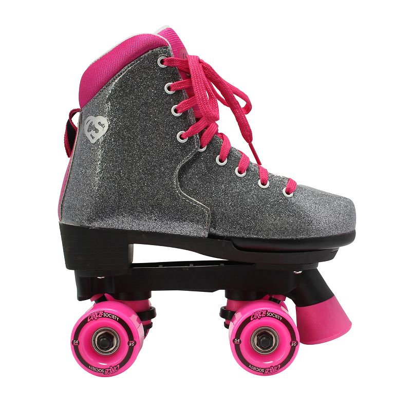 Circle Society Adjustable Skate - Bling Sizzling Pink 3-7
