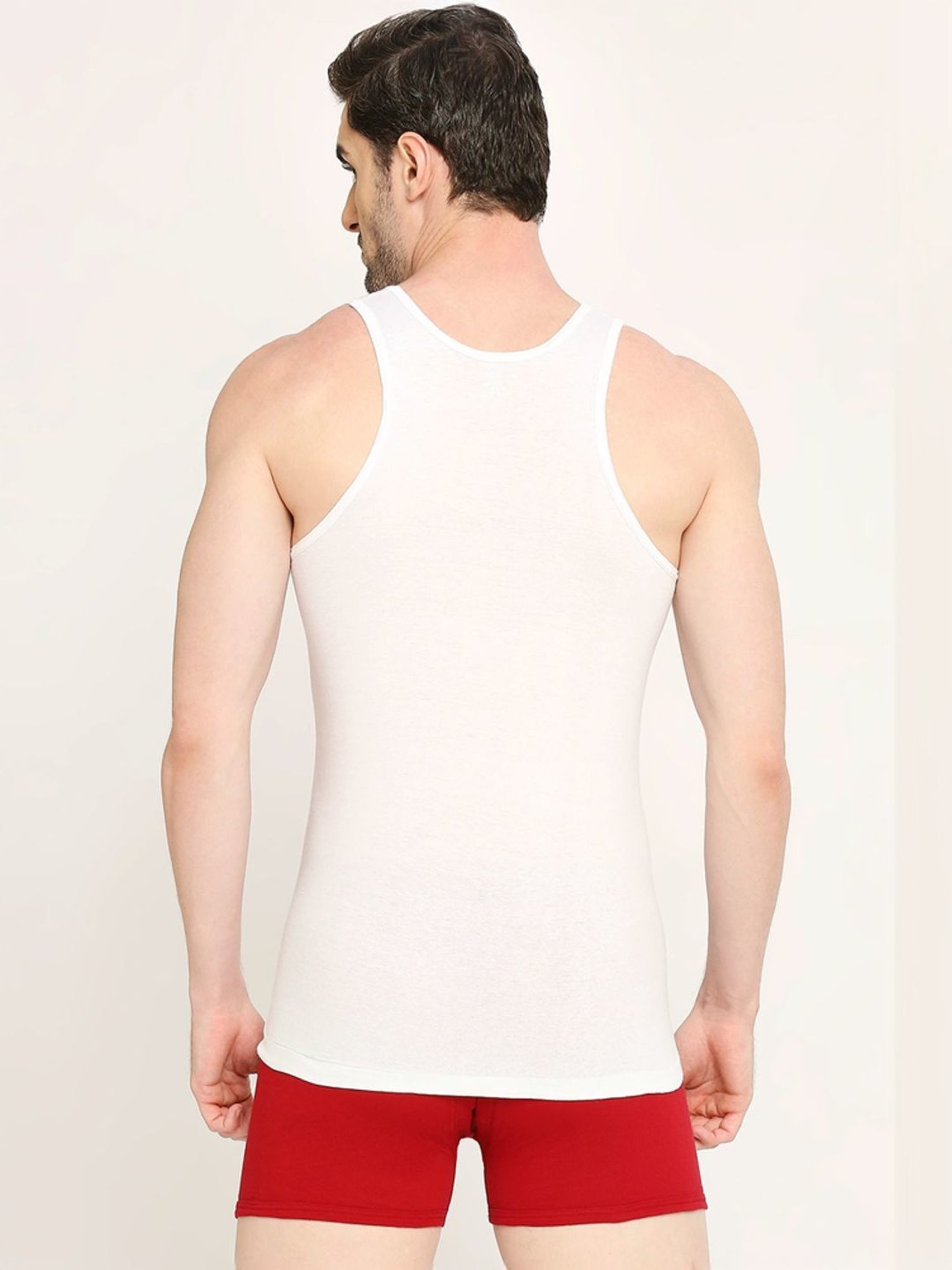 Vip White Regular Fit Vest - Pack Of 3
