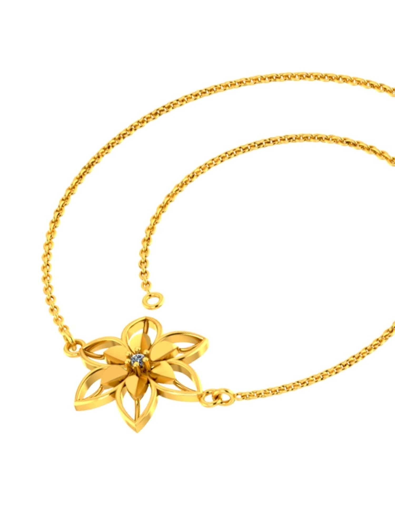 Mia by Tanishq Cupid Charm 14k Gold & Diamond Bracelet for Women