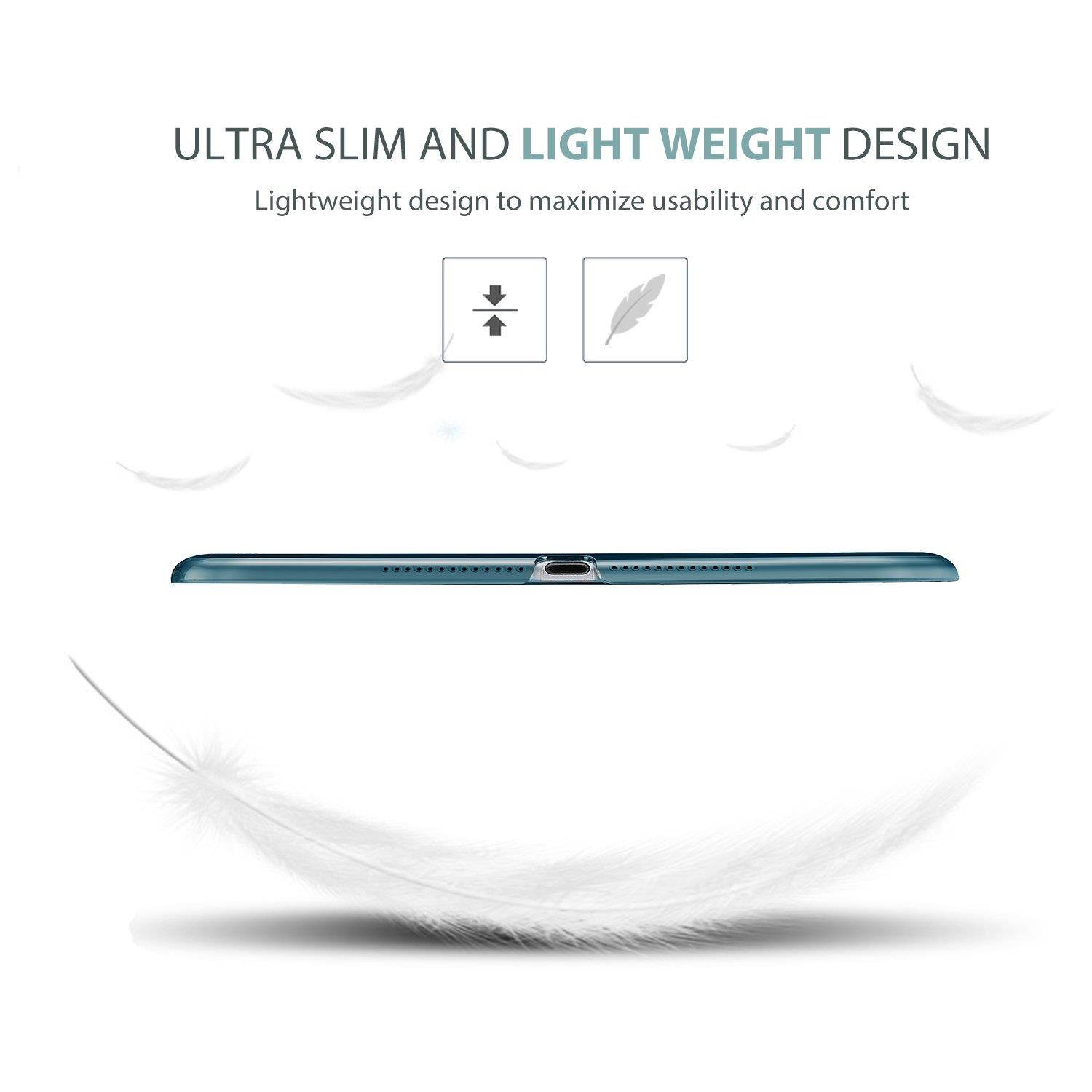 ProCase iPad 9.7 Case 2018 iPad 6th Generation Case / 2017 iPad 5th Generation Case - Ultra Slim Lightweight Stand Case with Translucent Frosted Back Smart Cover for Apple iPad 9.7 Inch &ndash;Teal