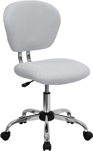 BTEXPERT&reg; White Mesh Mid back Tilt Swivel Office Desk Task Chair Chrome base