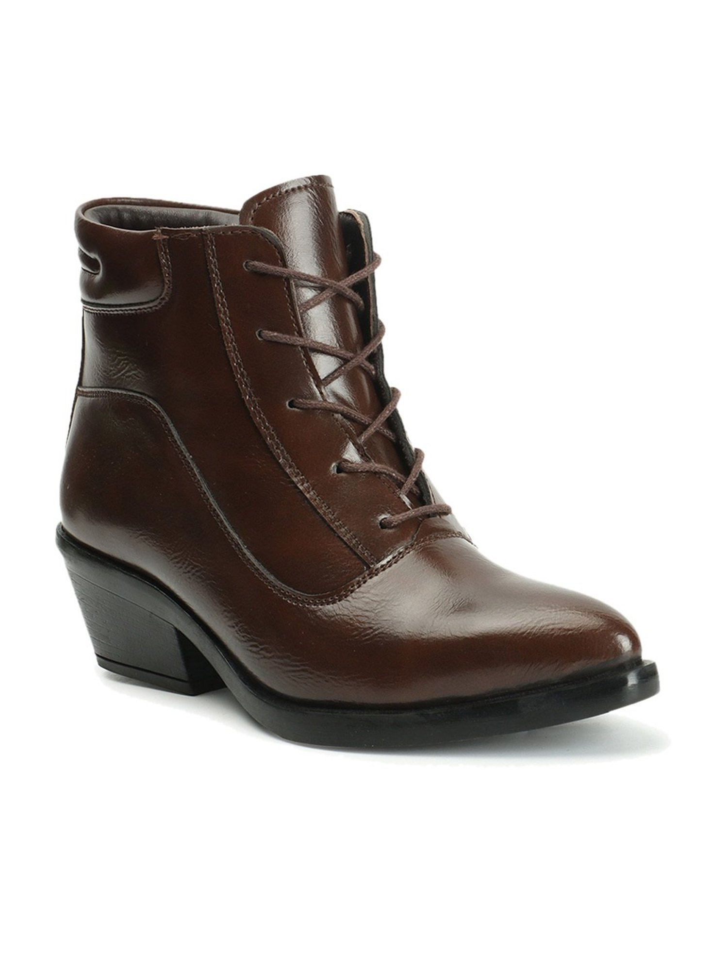 Elle Women's Brown Derby Boots