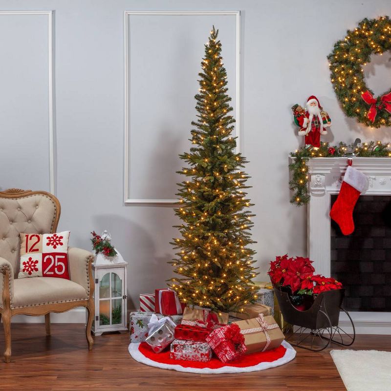 7.5ft Sterling Tree Company Natural Cut Slim Lincoln Pine Artificial Christmas Tree