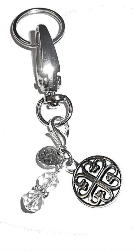 Charm Key Chain Ring, Women's Purse or Necklace Charm, Comes in a Gift Box! (Cool Design)