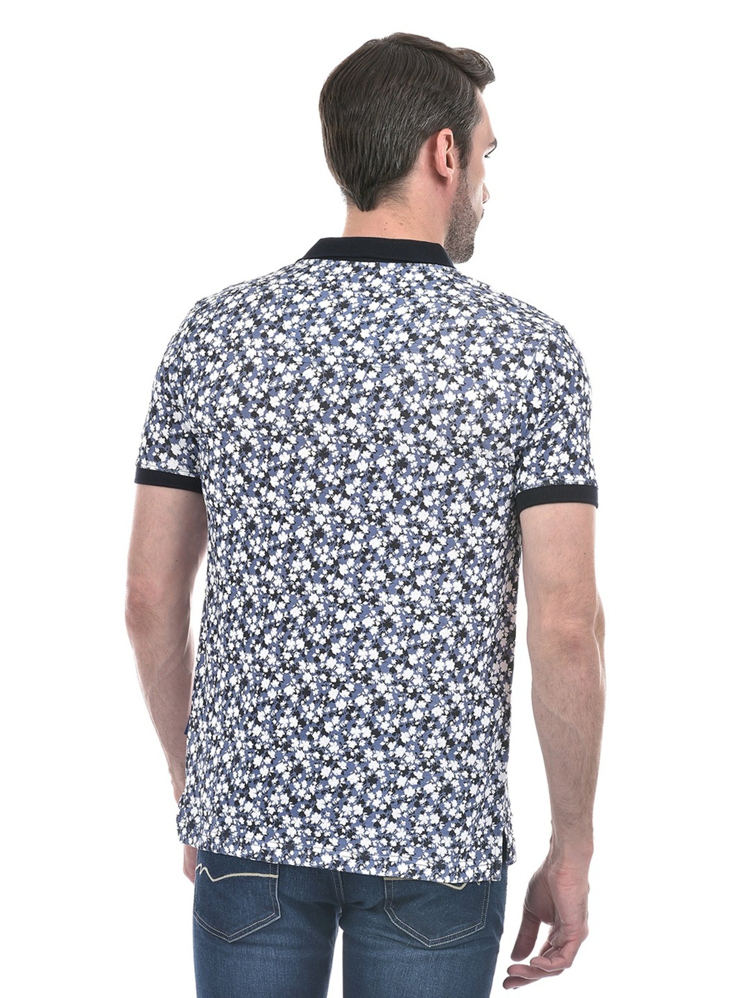 Numero Uno Multicolored Cotton Regular Fit Printed Polo T-Shirt