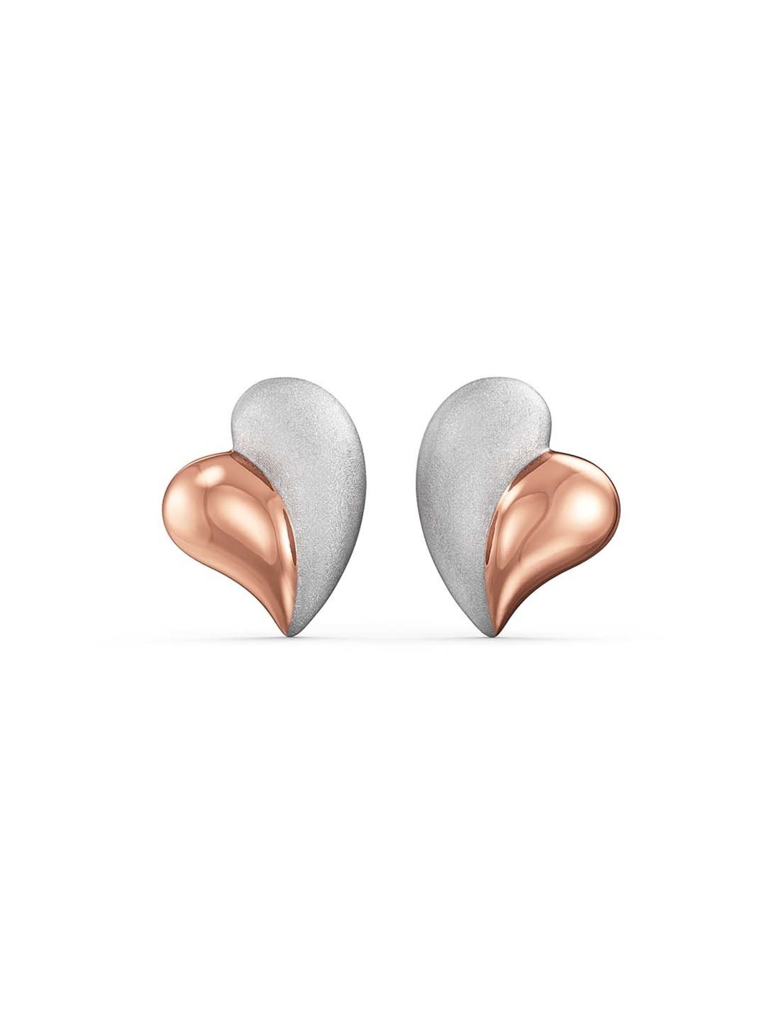 Joyalukkas 950 Platinum Love Stud Earrings for Women & Girls