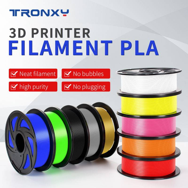 TRONXY PLA 3D Printer Filament 1.75mm Dimensional Accuracy +/- 0.05mm 1kg(2.2lbs) Spool, Red