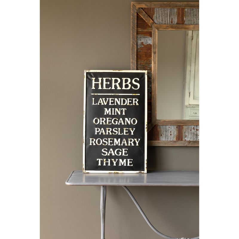 Park Hill Collection Metal Herb Sign