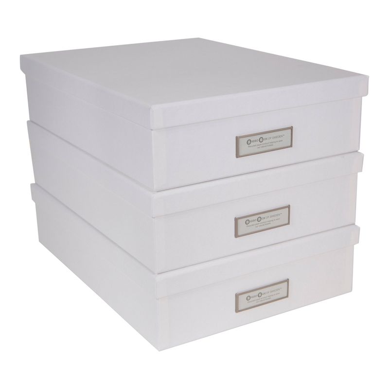 Set of 3 Oskar Letter Box White - Bigso Box of Sweden