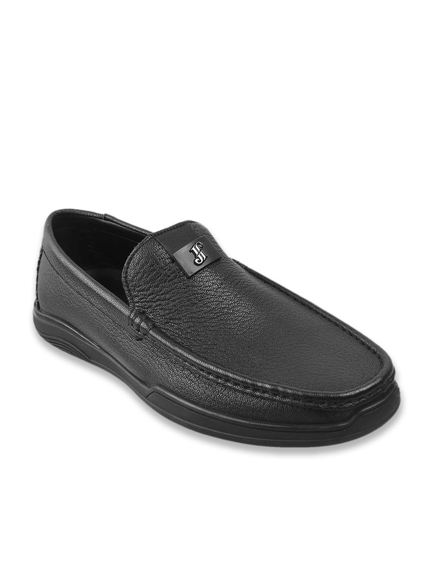 J.Fontini by Mochi Men's Black Formal Loafers