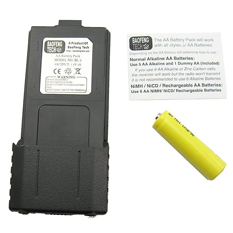 BaoFeng BL5 AA Battery Pack for for BFF8HP UV5X3 and UV5R Radios