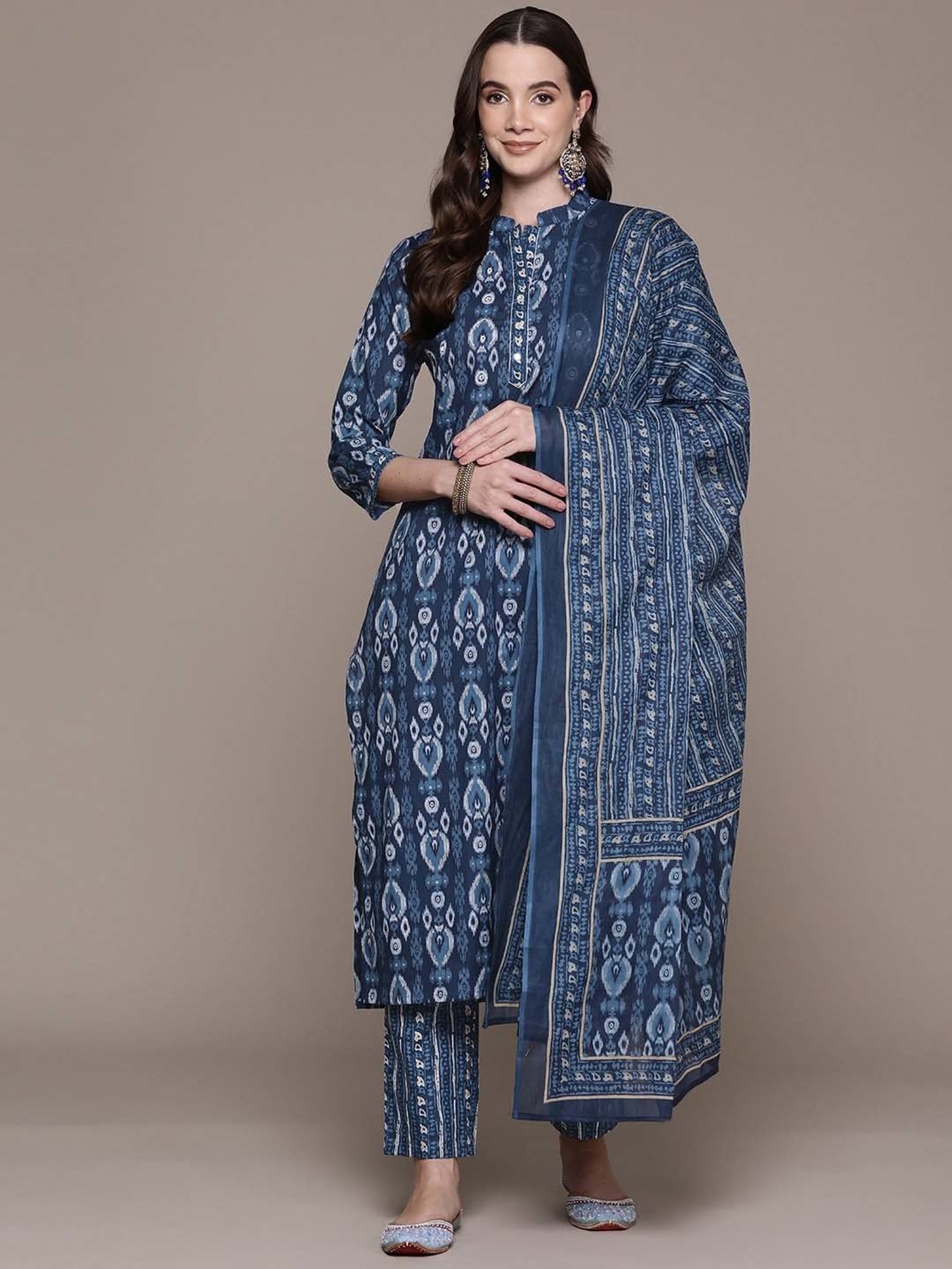 URBAN MYSTIC Black Rayon Embroidered Kurta & Sharara Set
