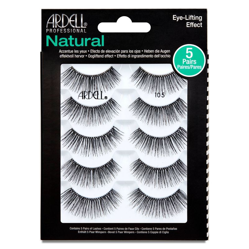 Ardell Professional Natural 105 Eyelash Multipack Black - 5ct