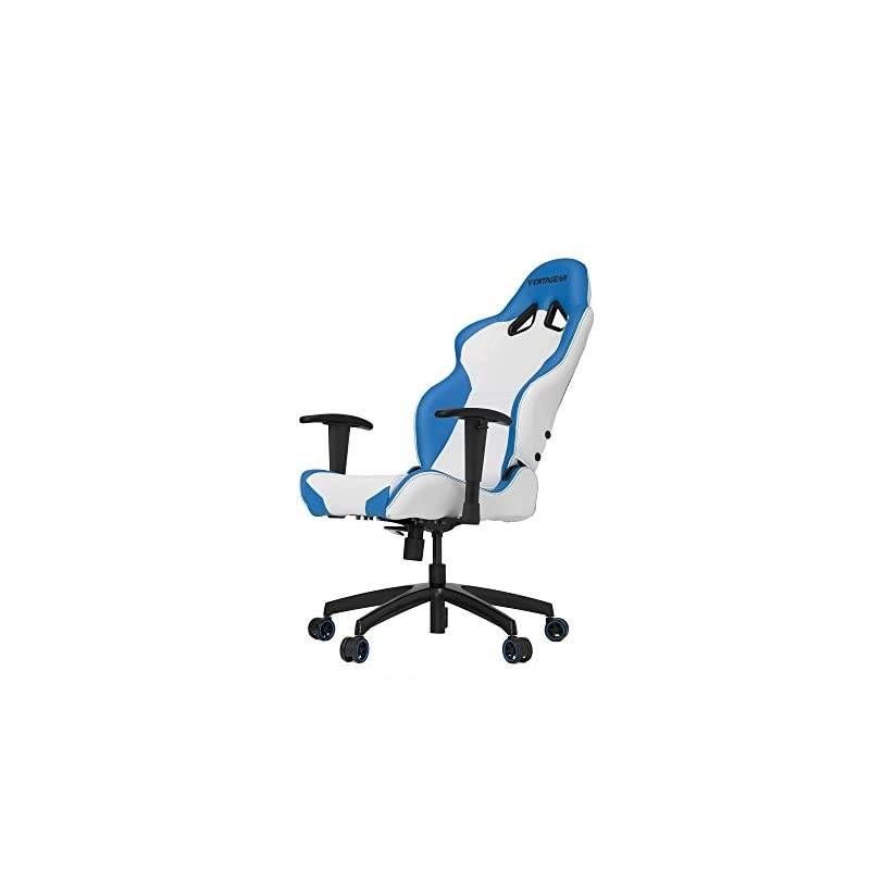Gaming Chair Racing Seat, S-Line Slim SL2000 BIFMA Cert, White/Blue